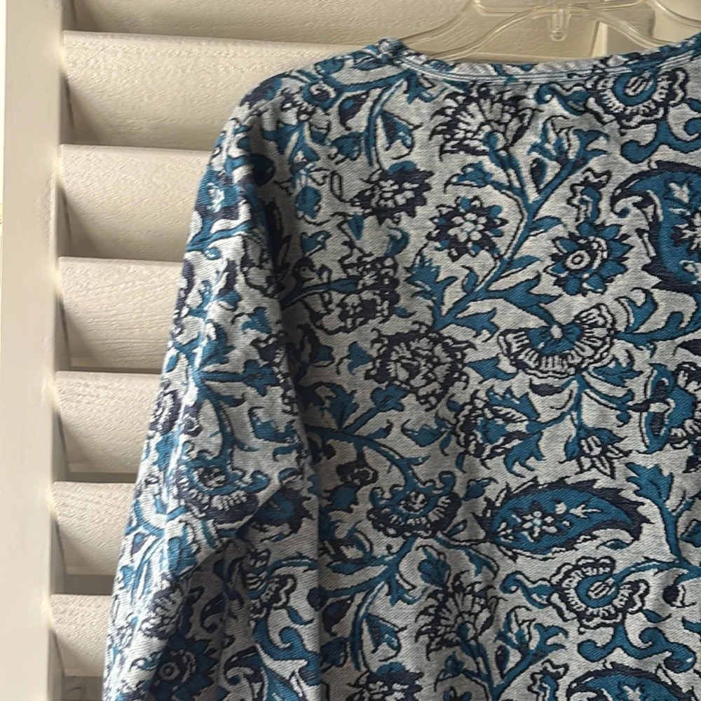 Urban Outfitters Koto Paisley Floral Print Long Sleeve Round Neck Sz LRG - Picture 11 of 12